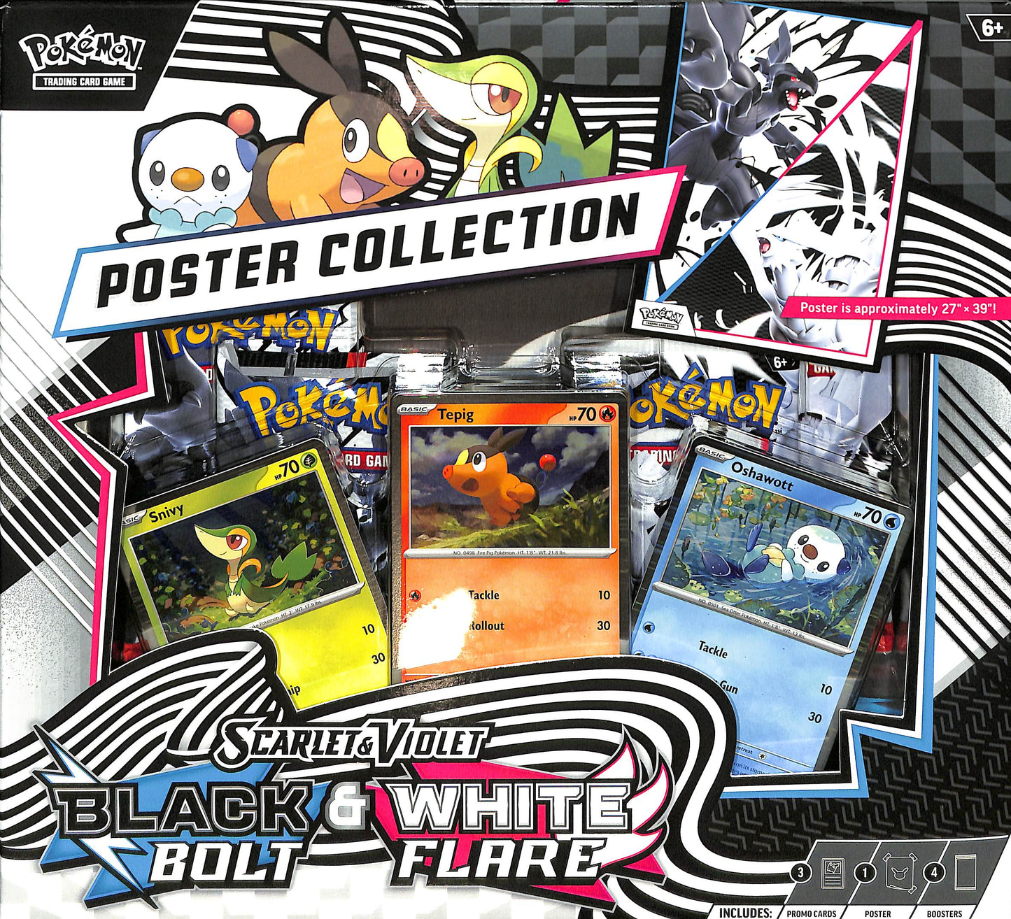 Pokemon - Scarlet & Violet: Black Bolt & White Flare Poster Collection - Sealed Wax