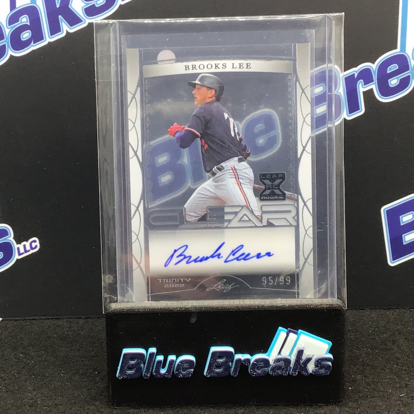2022 Leaf Trinity - Brooks Lee - Clear - 95/99 - Milwaukee Brewers