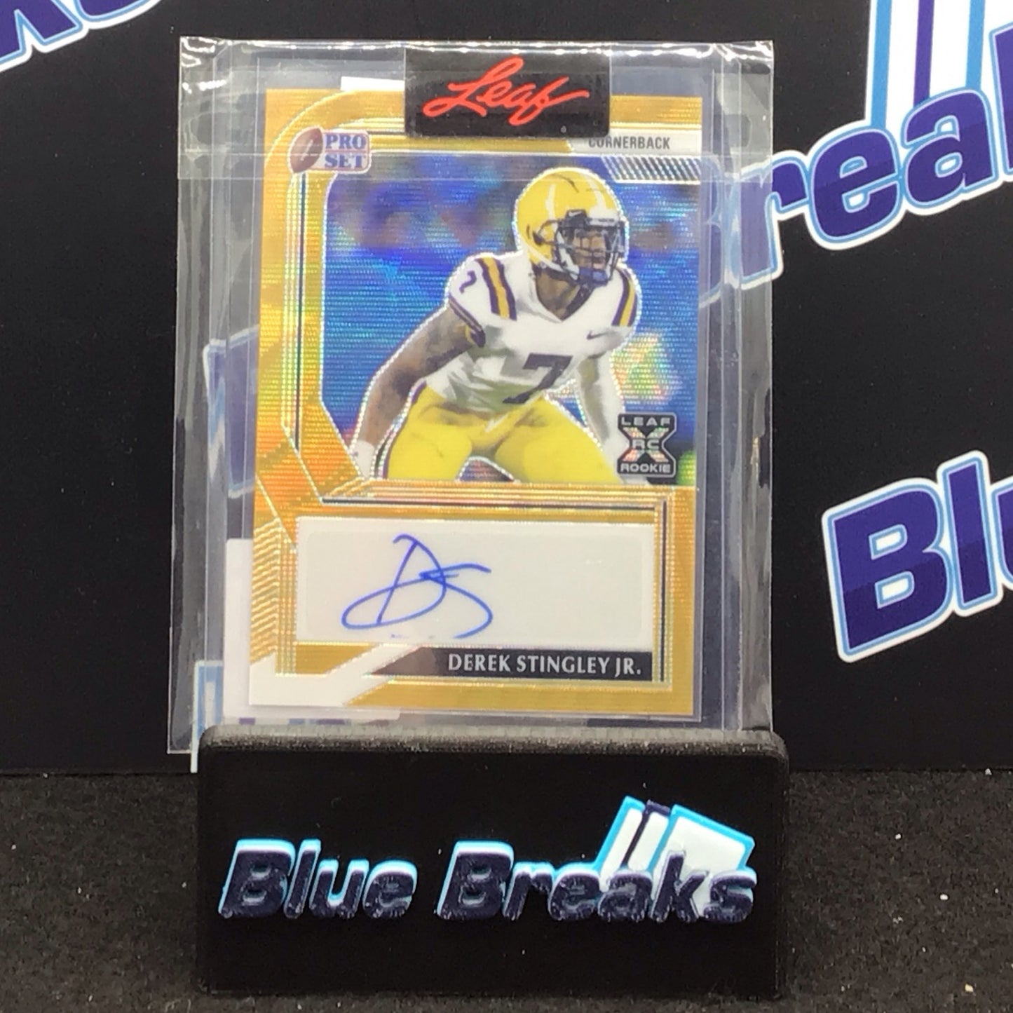 2022 Leaf Pro Set Rookie Derek Singletary signed pre-production proof 1/1 Texans