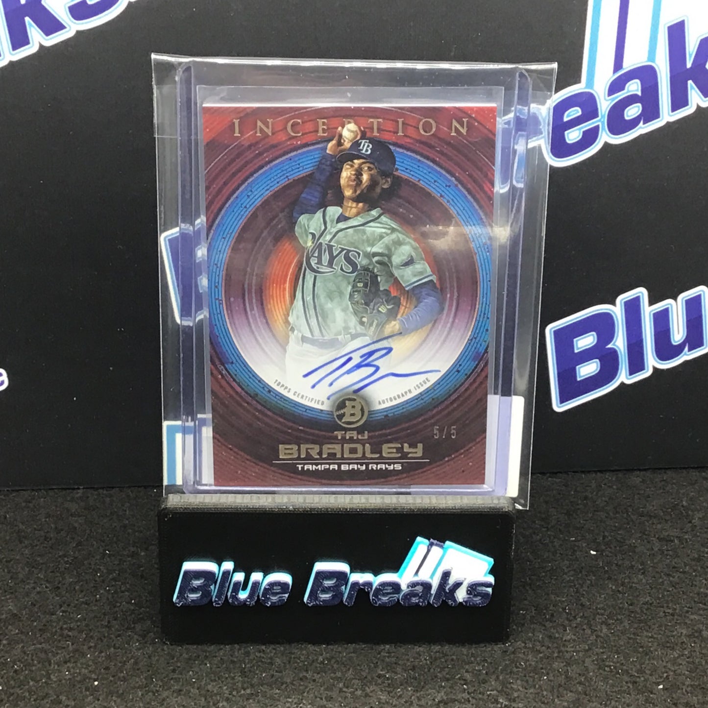 2022 Bowman Inception Taj Bradley auto 5/5 #PA-TBY Rays