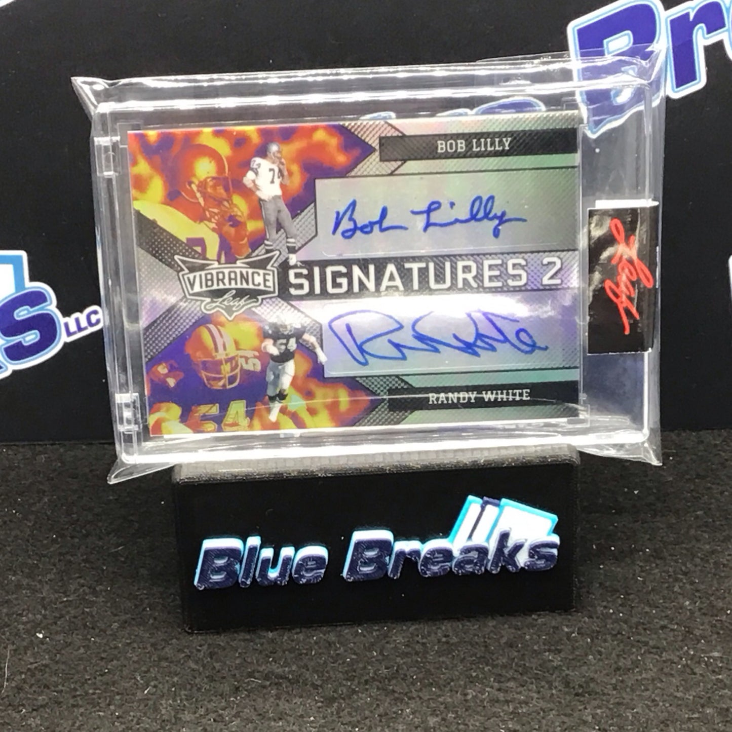 2022 Leaf Vibrance Signatures 2 Bob Lilly Randy White 4/4 #VS2-01 Cowboys