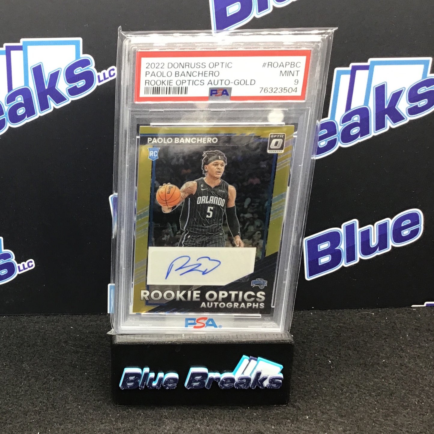 2022 Paulo Banchero Rookie Optics Auto Gold PSA 9