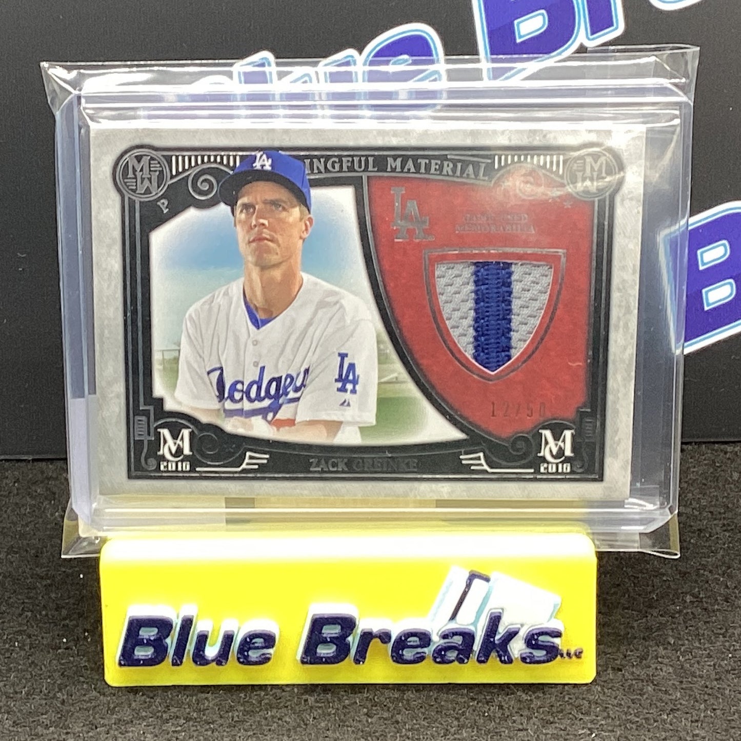 2016 Topps Museum Collection Meaningful Material Prime Relic Zack Greinke 12/50 MMPR-ZG