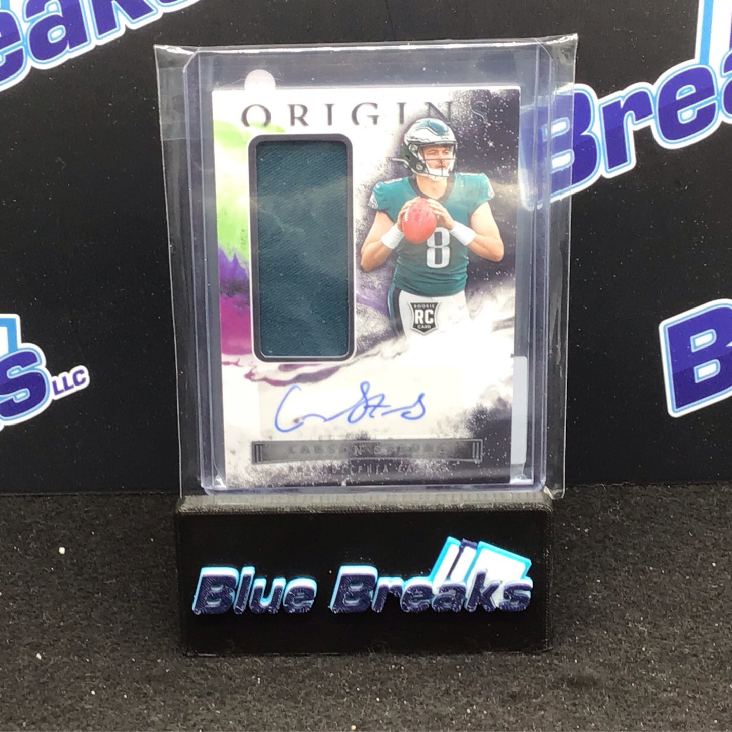 2022 Panini Origins Carson Strong Rookie Patch Auto #153 RPA - Philadelphia Eagles