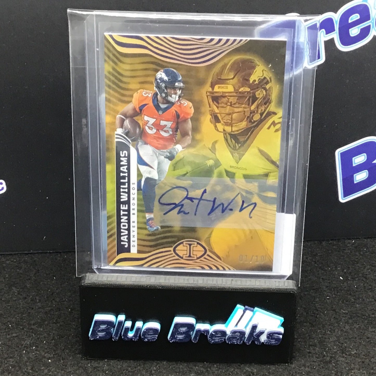 2022 Panini Illusions Javonte Williams auto 01/10 #26 Broncos