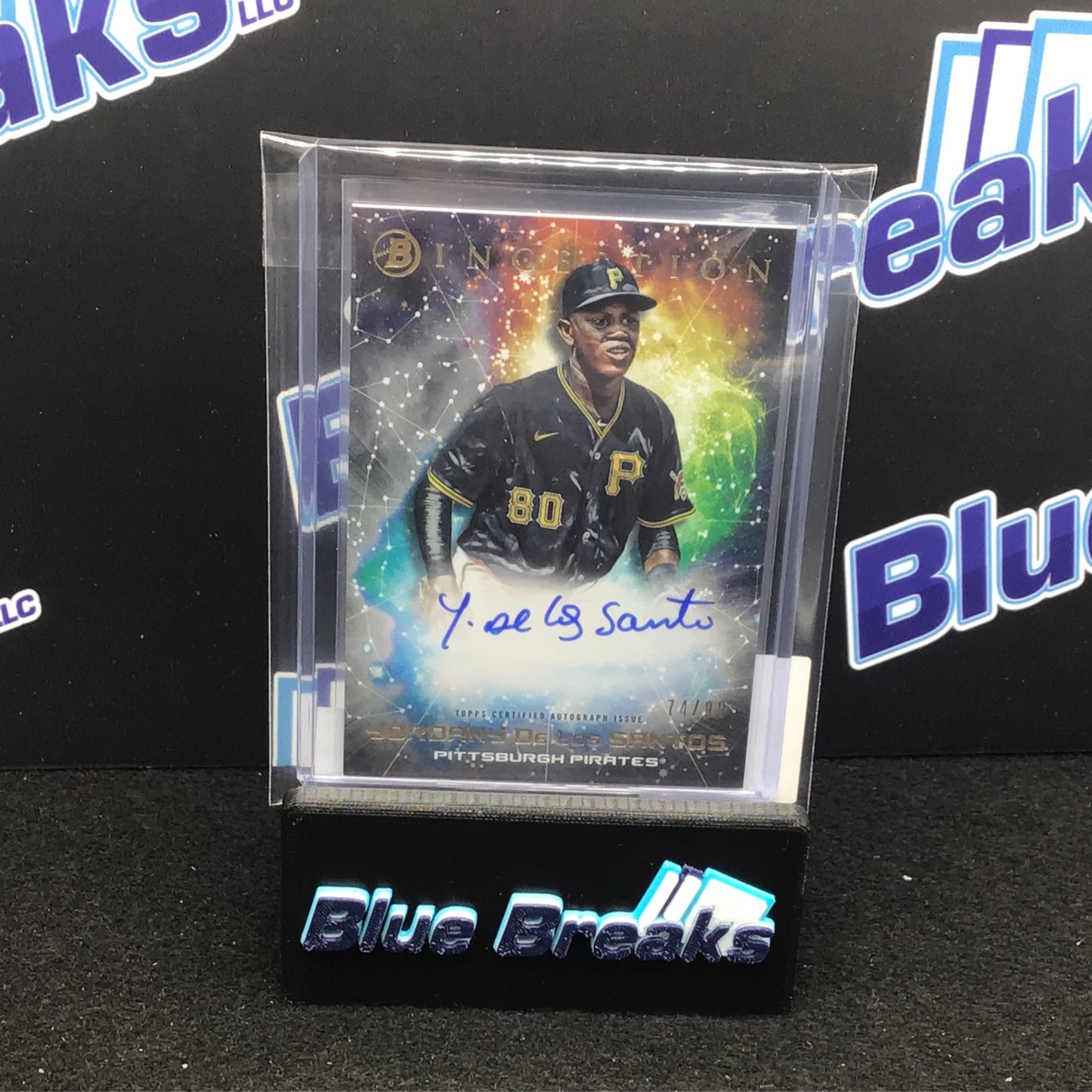2022 Bowman Inception Primordial Prospects Yordany De Los Santos auto 74/99 #PPA-YD Pirates