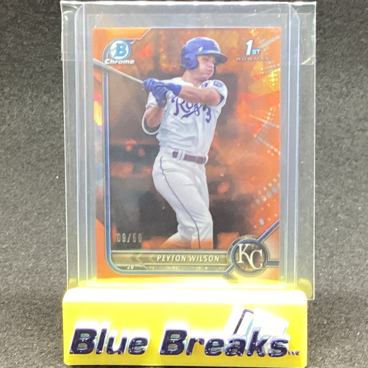 2022 Bowman Chrome 1st Sapphire Orange Peyton Wilson 09/50 BCP-85