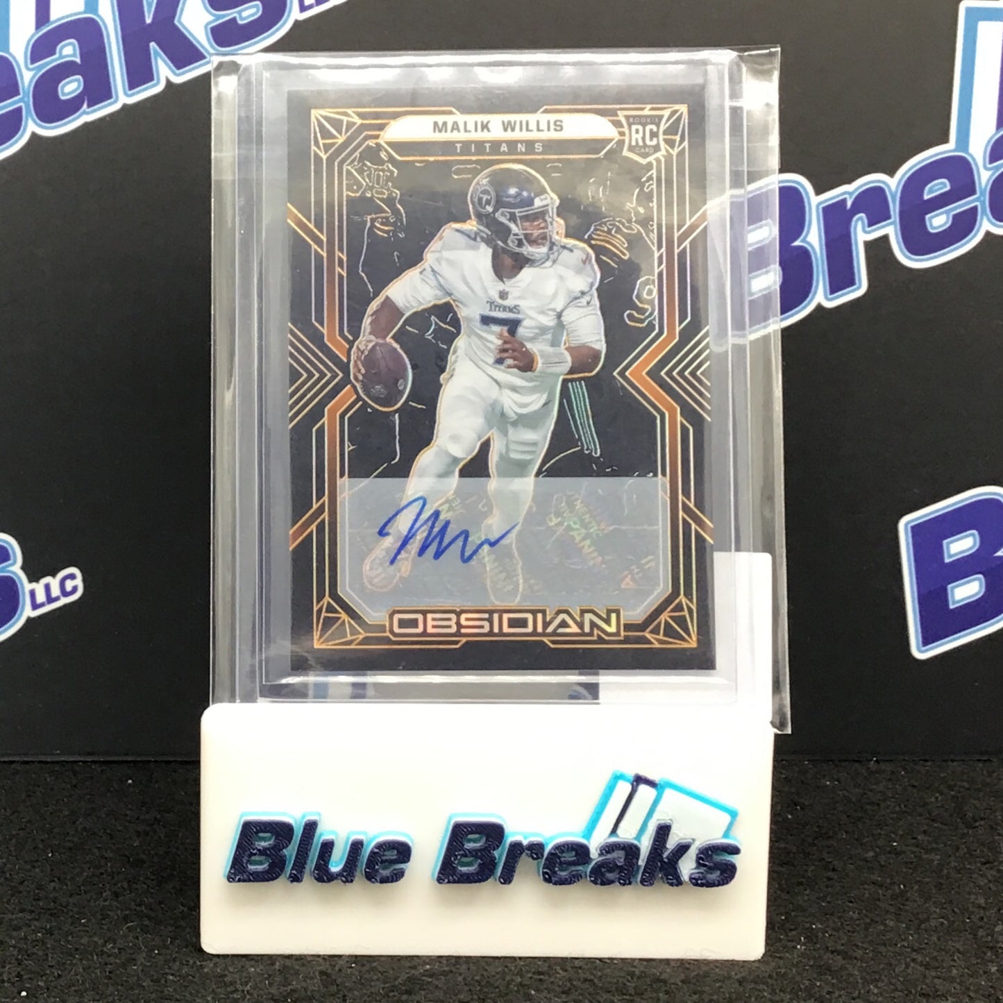 2022 Panini Obsidian Orange Etch Malik Willis auto 41/75 #102 Titans