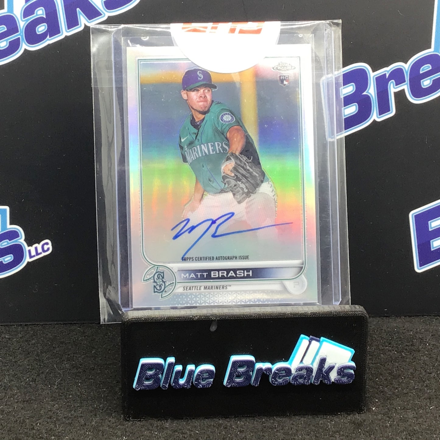 2022 Topps - Matt Brash - Seattle Mariners - Chrome - Auto - 469/499