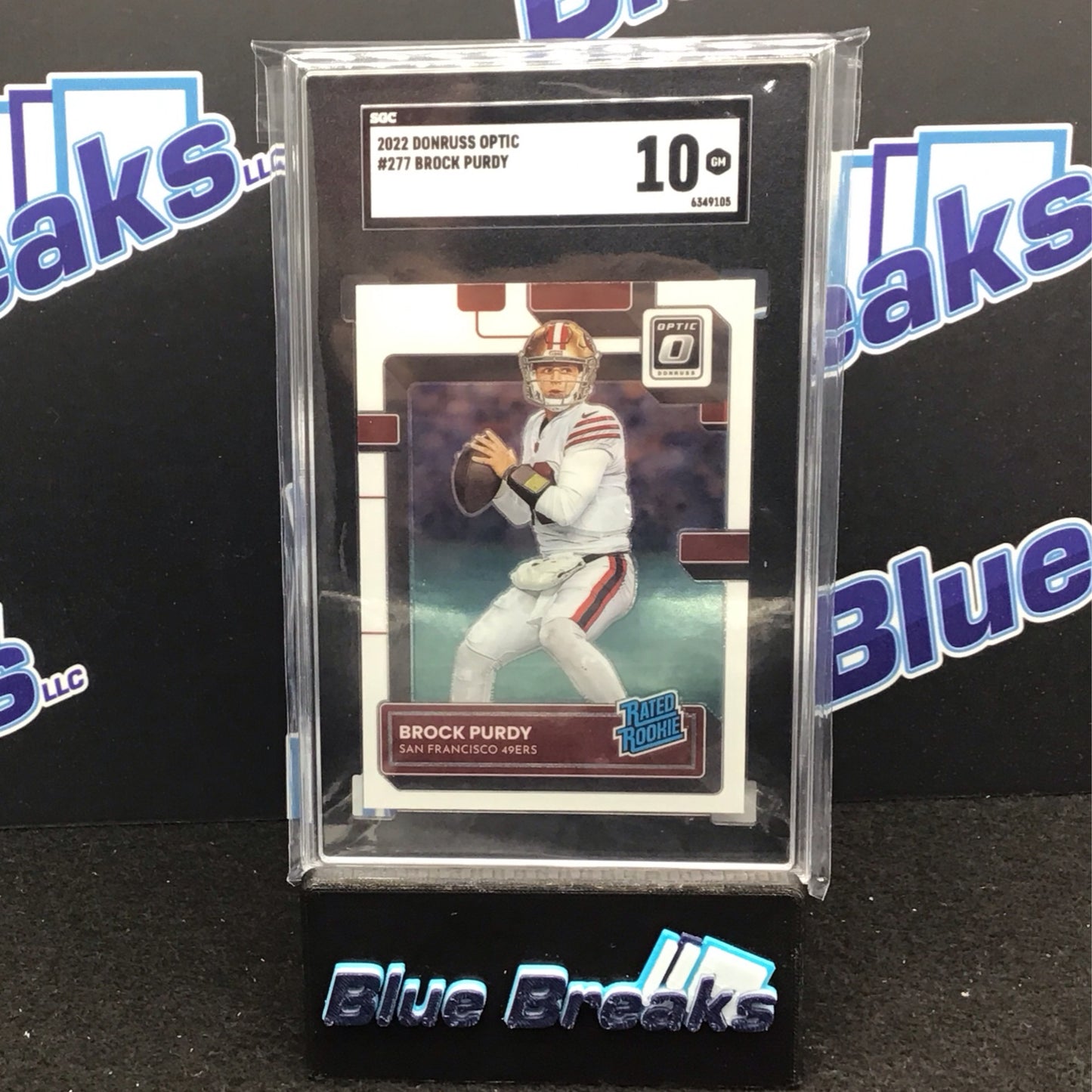 2022 Donruss Optic #277 Brock Purdy Rated Rookie SGC 10 49ers