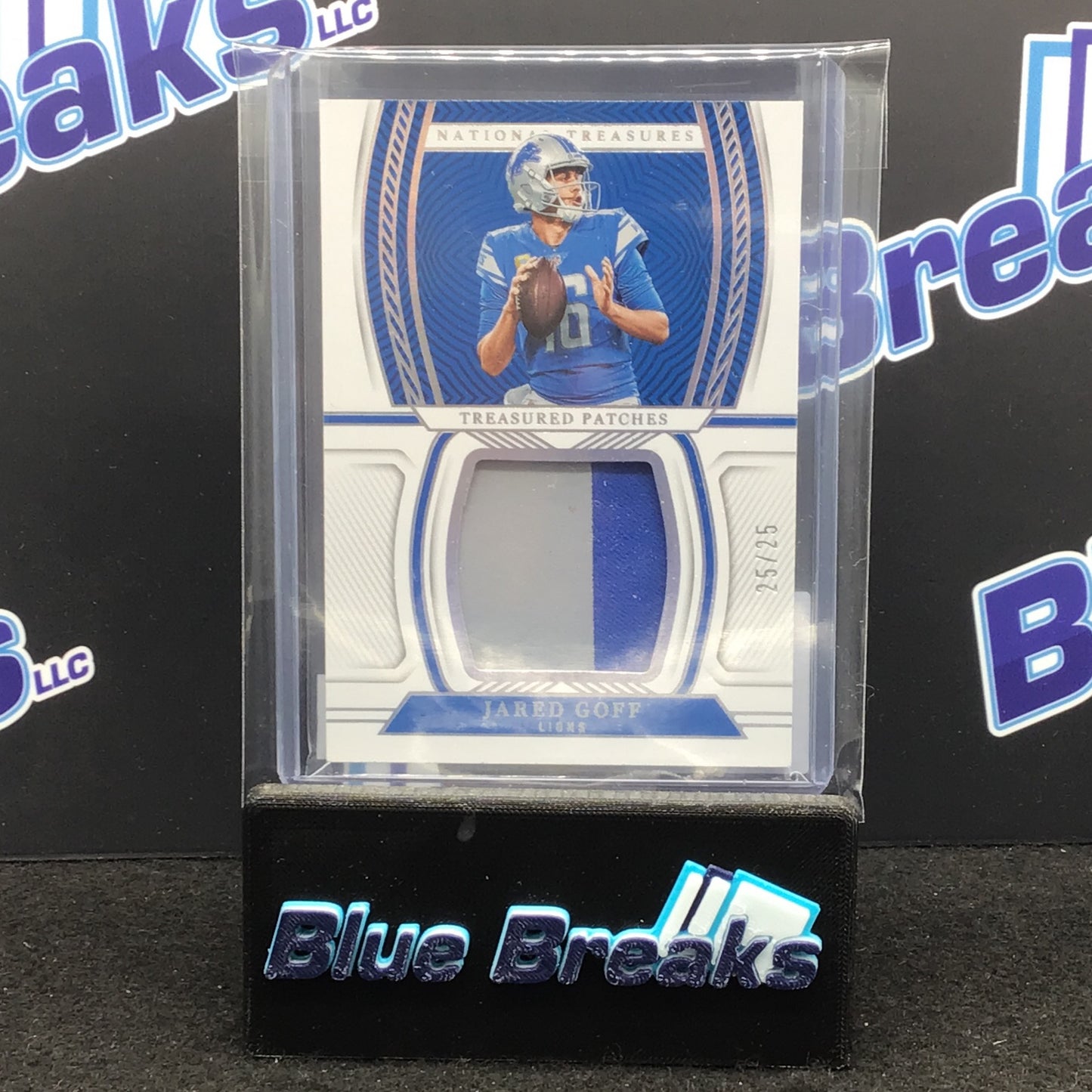 2022 Panini National Treasures Jared Goff relic 25/25 #TPA-JGO Lions