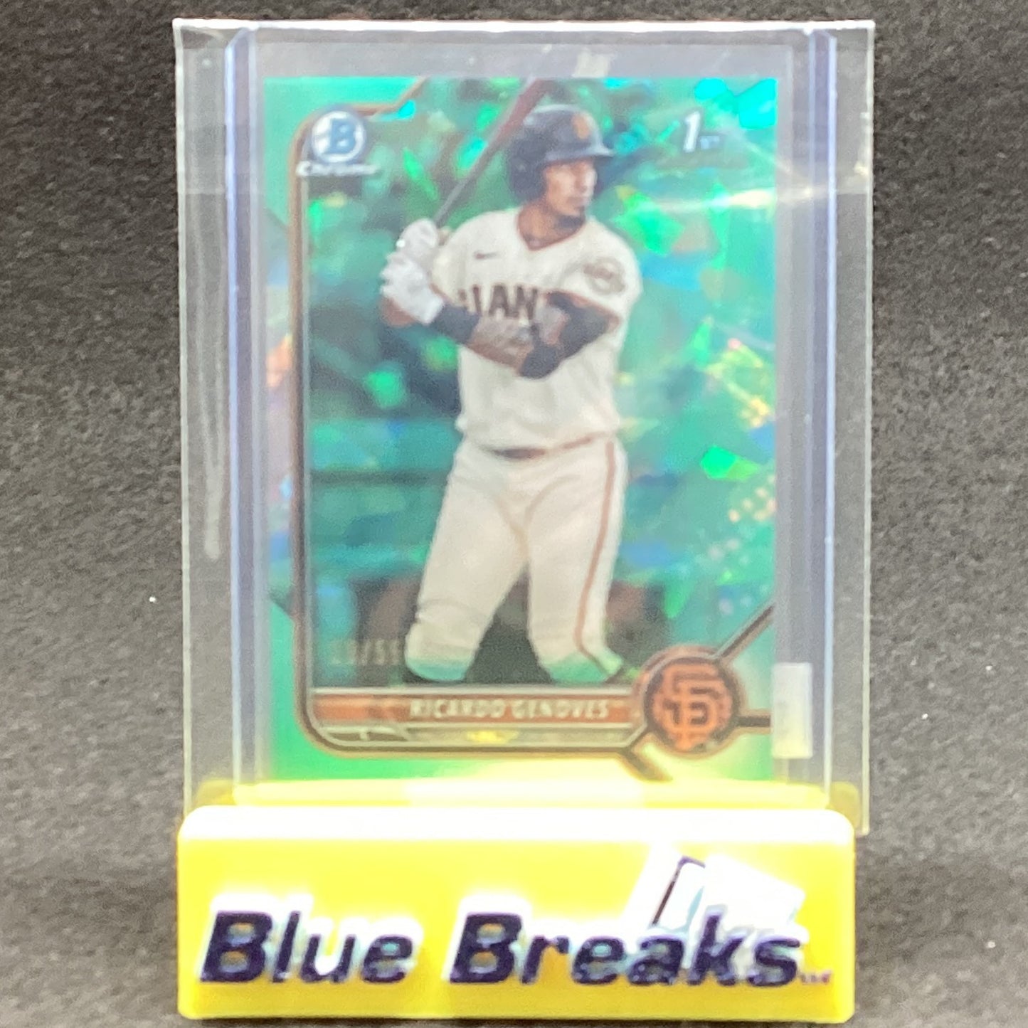 2022 Bowman Chrome 1st Sapphire Aqua Ricardo Genoves 18/55 BCP-60 Giants
