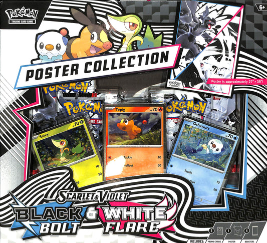 Pokemon - Scarlet & Violet: Black Bolt & White Flare Poster Collection - Sealed Wax