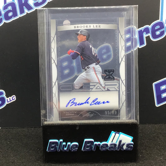 2022 Leaf Trinity - Brooks Lee - Clear - 95/99 - Milwaukee Brewers