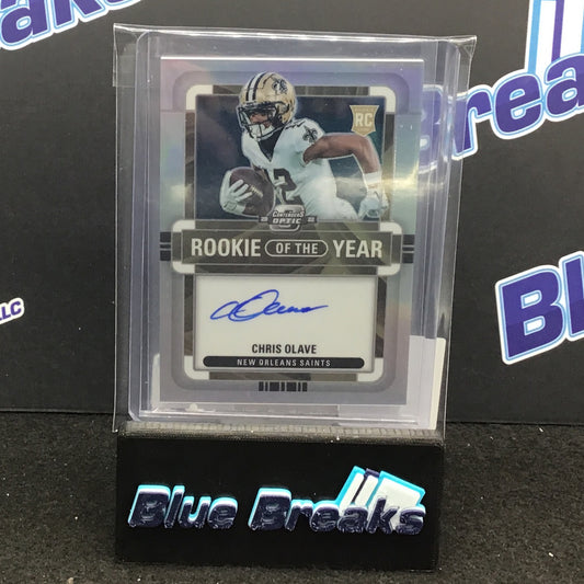 2022 Panini Contenders Optic Rookie of the Year Chris Olave auto 11/75 #ROY-CO Saints