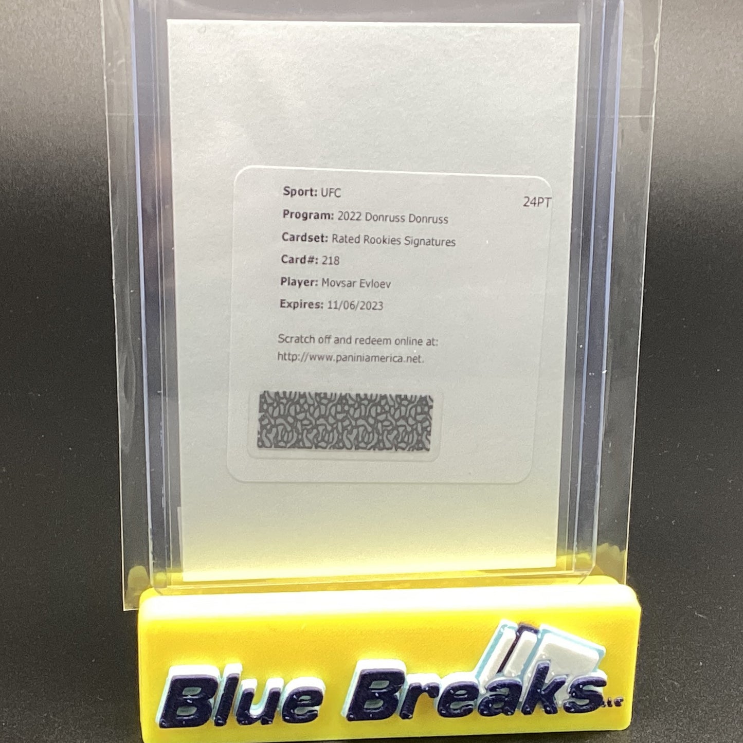 2022 Donruss Rated Rookies UFC - Movsar Evloev Redemption