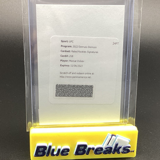 2022 Donruss Rated Rookies UFC - Movsar Evloev Redemption