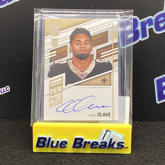 2022 Panini Donrus Elite Chirs Olave Blue auto
