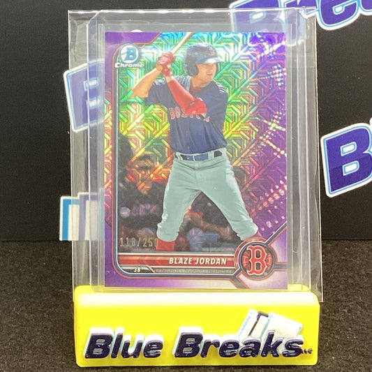 2022 Bowman Chrome Purple Refractor - Blaze Jordan 118/250