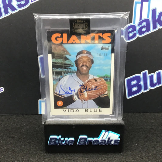 2022 Topps - Archives Signature Series - Vida Blue - San Francisco Giants - 18/99
