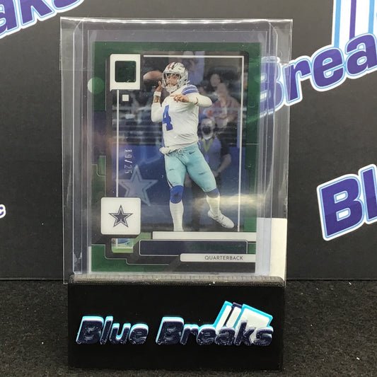 2022 Panini Clearly Donruss Dak Prescott 19/25 #14 Cowboys
