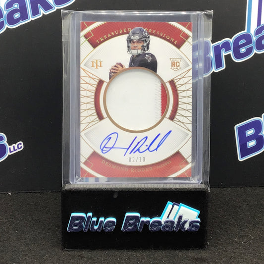 2022 Panini - National Treasures - Desmond Ridder - Treasured Impressions - 2/10 - Atlanta Falcons