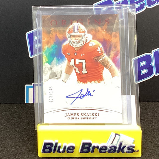 2022 Panini Chronicles Origins Draft Picks James Skalski auto 093/149 OA-JSK