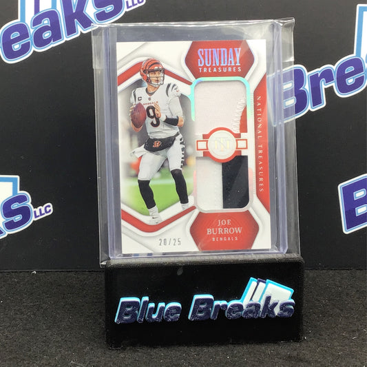 2022 Panini - National Treasures - Joe Burrow - Sunday Treasures - 20/25 - Cincinnati Bengals