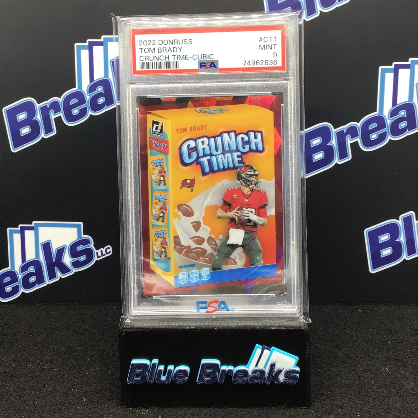 2022 Donruss - Tom Brady Crunch Time - Cubic /50 - PSA 9 - Tampa Bay Buccaneers