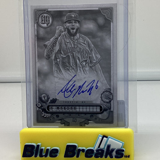 2022 Gypsy Queen black and white Alek Manoah auto 12/50 #GQA-AMA Blue Jays