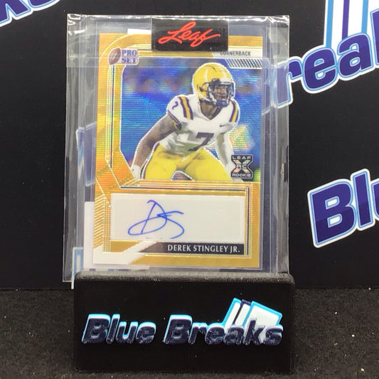 2022 Leaf Pro Set Rookie Derek Singletary signed pre-production proof 1/1 Texans