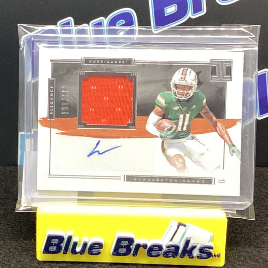 2022 Panini Chronicles Impeccable Draft Picks Charleston Rambo relic auto 100/199 IM-CRA