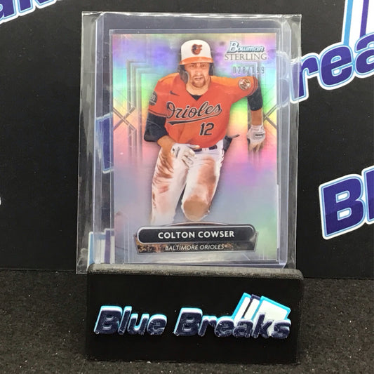 2022 Bowman Sterling Refractor Colton Cowser 28/199 #BSP-72 - Baltimore Orioles