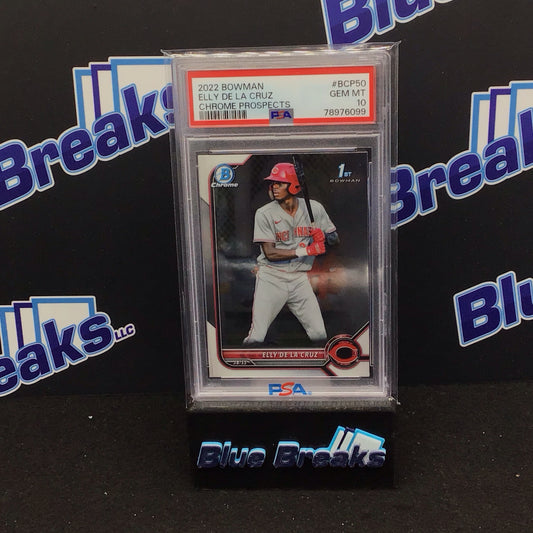 2022 Bowman Chrome Prospects 1st Bowman Elly De La Cruz #BCP50 PSA 10 Reds