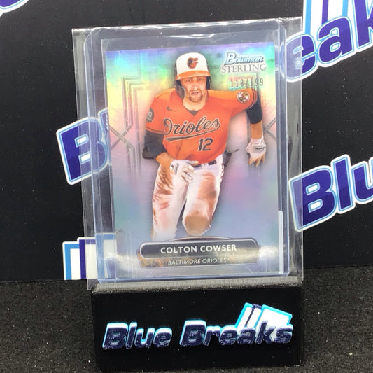 2022 Bowman Sterling Refractor Colton Cowser 118/199 #BSP-72 Orioles