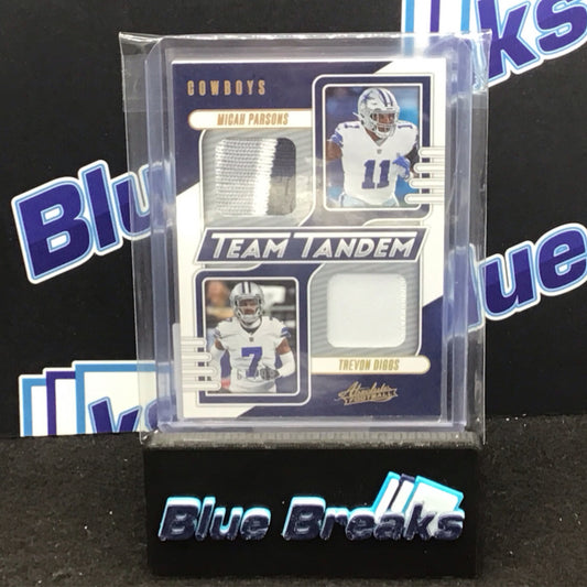 2023 Panini Absolute Team Tandem Parsons Diggs dual relic 67/99 #TT-DC2 Cowboys