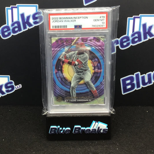 2022 Bowman Inception Jordan Walker #79 PSA 10 Cardinals