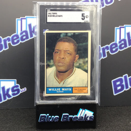 1961 Topps - #150 - Willie Mays - SGC 5 - San Francisco Giants