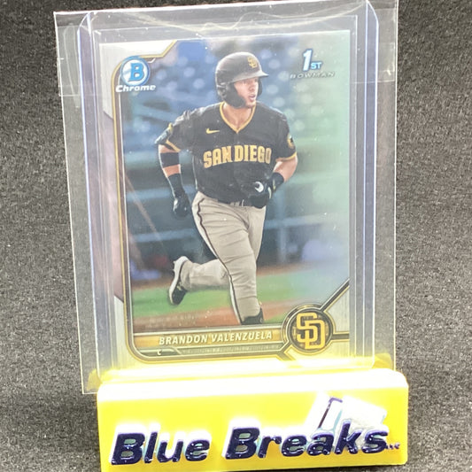 2022 Bowman Chrome 1st Brandon Valenzuela 113/499 BCP-28