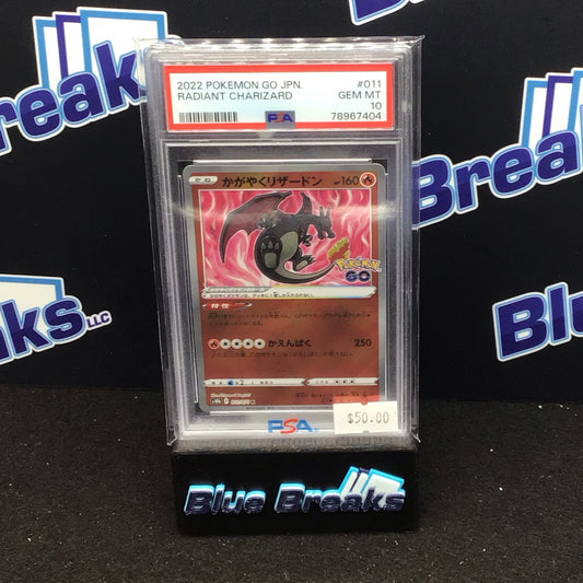 2022 Pokémon Go Japanese Radiant Charizard #011 PSA 10