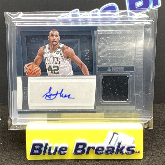 2018-19 Panini Dominion Court Supremacy Al Horford auto relic 06/49