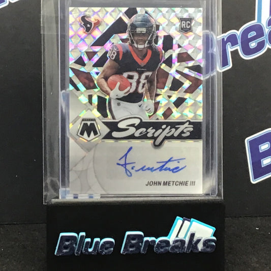 2022 Mosaic - John Metchie III - Houston Texans - Scripts Auto - #RS-JM