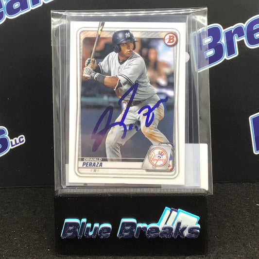 2020 Bowman Oswald Peraza auto #BD-27 Yankees