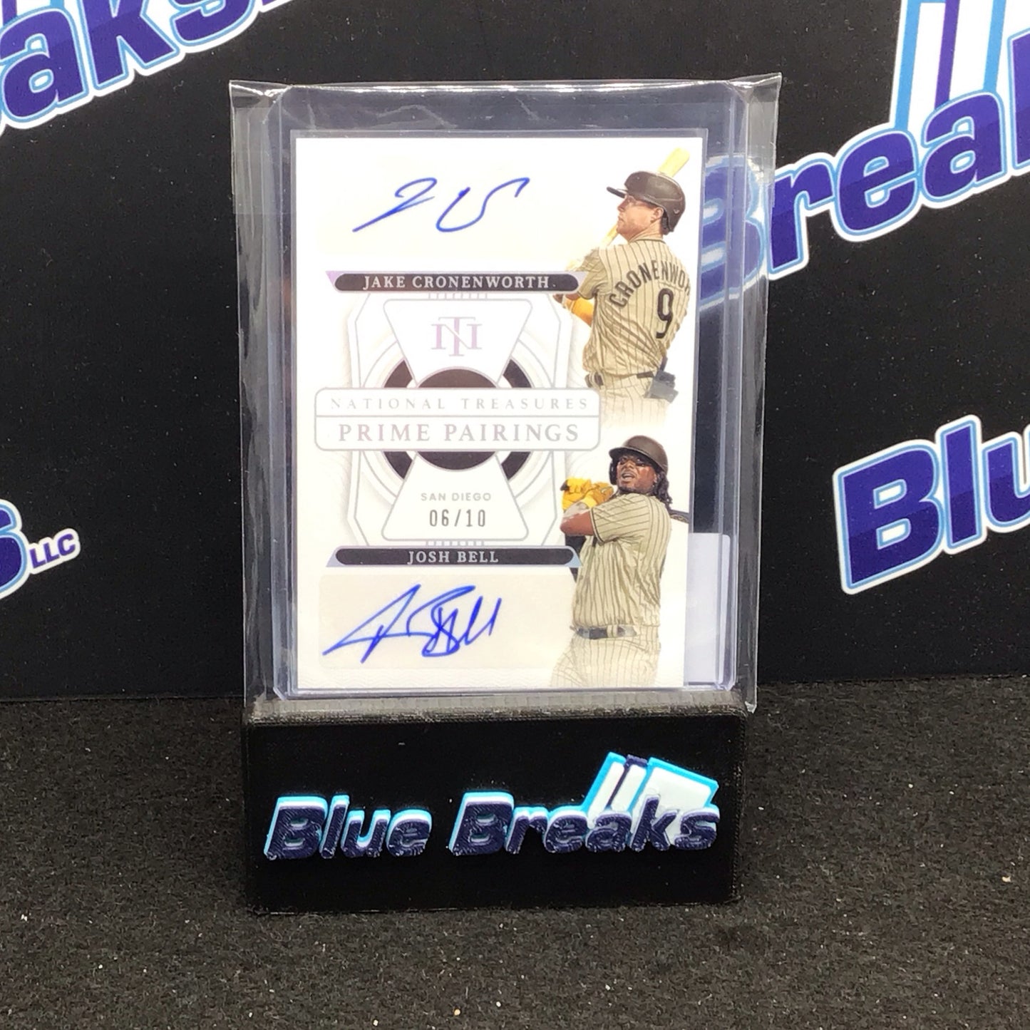 2022 Panini National Treasures Prime Pairings Autos Josh Bell Jake Cronenworth 06/10 #PP-JJ Padres