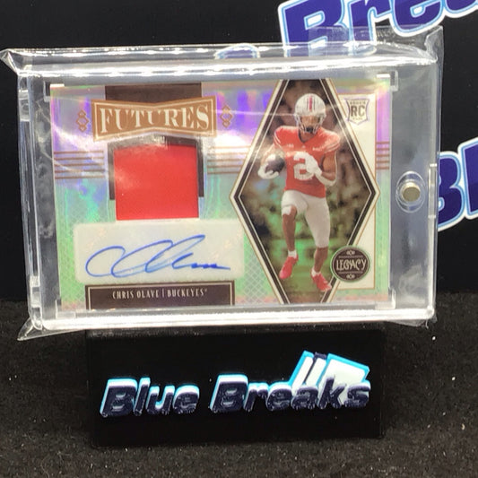 2022 Panini Legacy Futures Chris Olave relic auto 008/199 RC #FP-CO Saints
