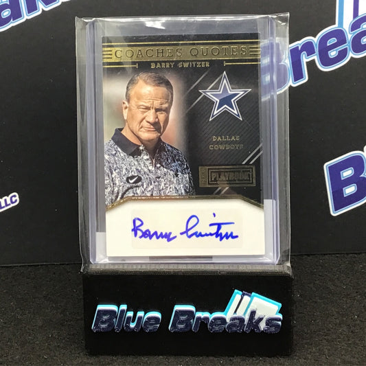 2016 Panini Playbook Coaches Quote Barry Switzer auto 25/25 #CQ-BS Cowboys