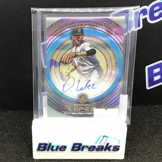 2022 Bowman Inception Dariel Lopez auto 161/250 #PA-DLZ Pirates