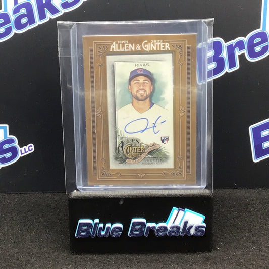 2022 Topps - Alfonso Rivas - Allen & Ginter - Mini Autograph - Framed - Chicago Cubs