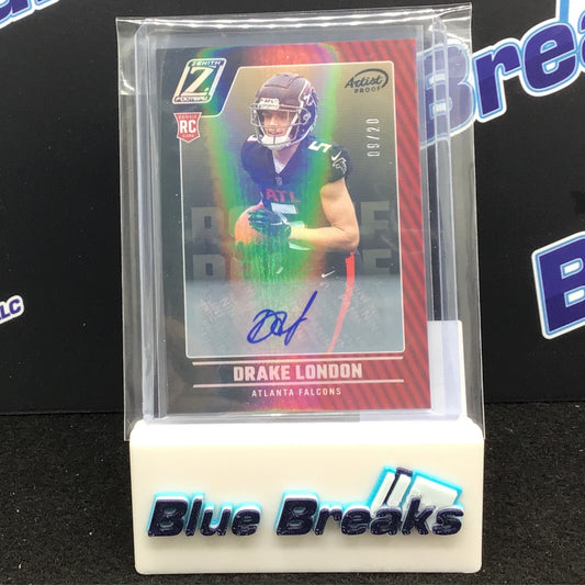 2022 Panini Zenith Artist Proof Drake London 09/20 RC #107 Falcons