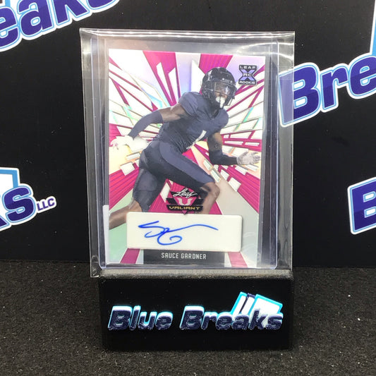 2022 Leaf Valiant Sauce Gardner auto 2/7 #BA-AG1 Jets